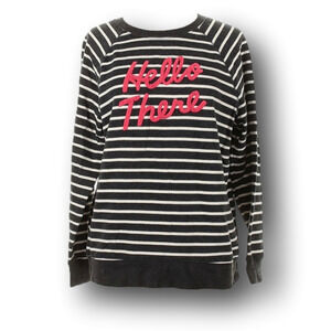 Old Navy striped sweatshirt with stitched detail